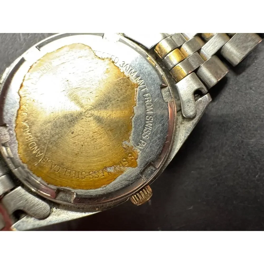 Lady Prevard Ladies Watch Two Tone Bezel Blue Dial 3ATM WR A4206-956-104